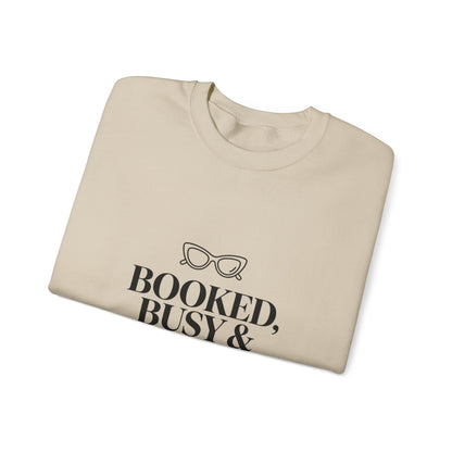 BOOKED, BUSY & BEST DRESSED Crewneck Sweatshirt | Parisian chic, magazine font