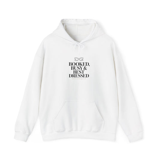 Booked Busy & Best Dressed Hoodie | Parisian Chic, Magazine Font