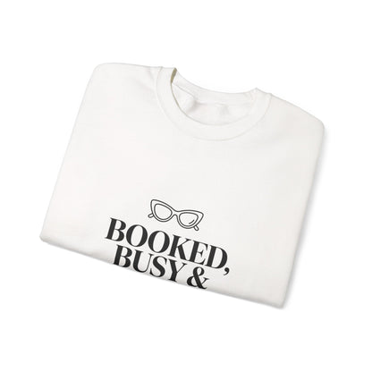 BOOKED, BUSY & BEST DRESSED Crewneck Sweatshirt | Parisian chic, magazine font