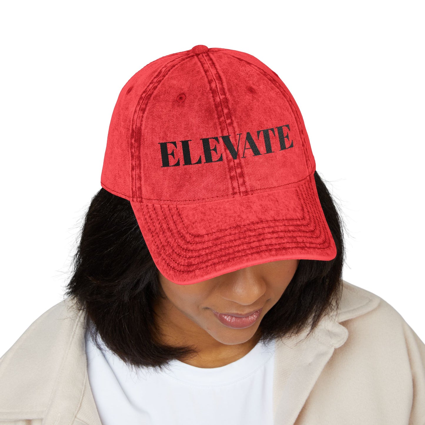 Elevate Embroidered Vintage Cap – Change