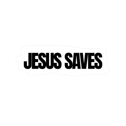 Jesus Saves Kiss-Cut Sticker — Cute Surface Laptop Sticker
